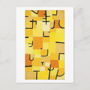 Characters in Yellow Abstract Paul Klee Postcard