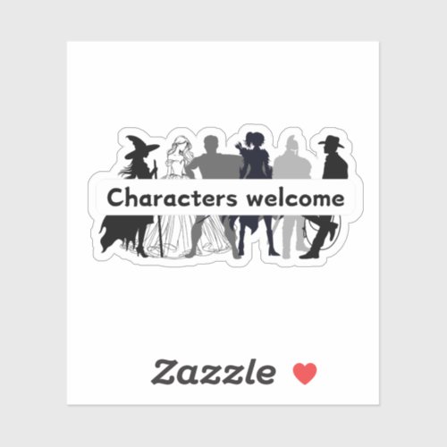 Characters Welcome Fantasy Characters Sticker