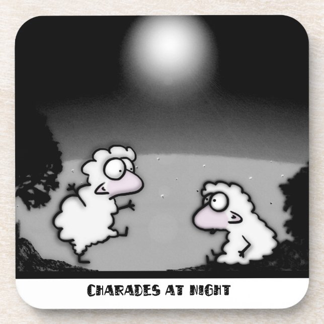 Charades at Night Drink Coaster (Front)