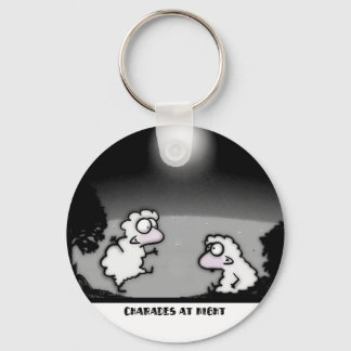 Charades at Night Keychain
