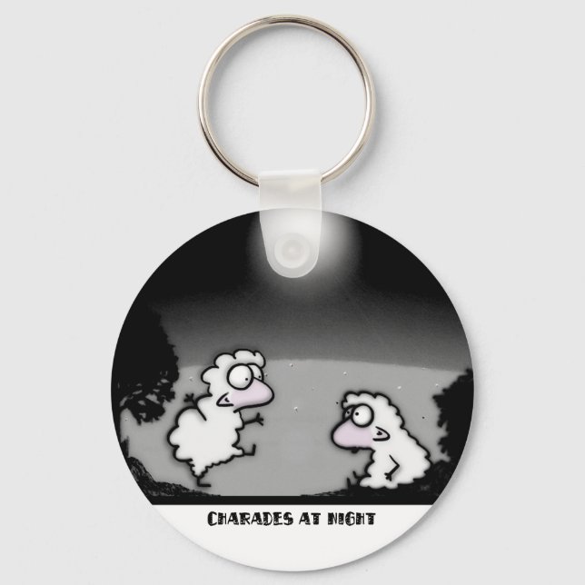 Charades at Night Keychain (Front)