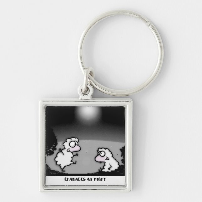 Charades at Night Keychain (Front)
