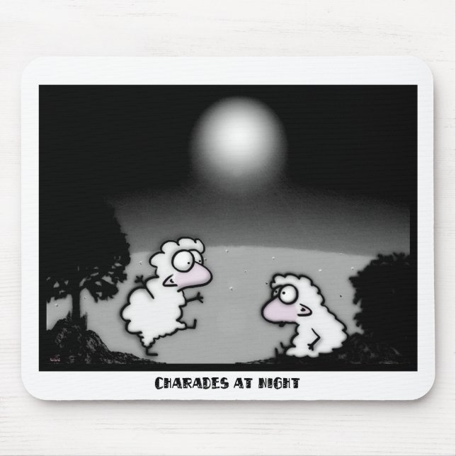 Charades at Night Mouse Pad (Front)