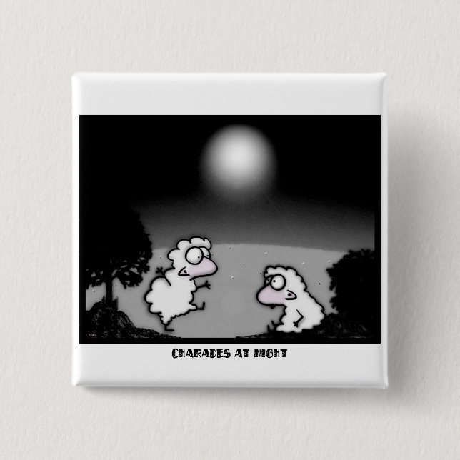 Charades at Night Pinback Button (Front)