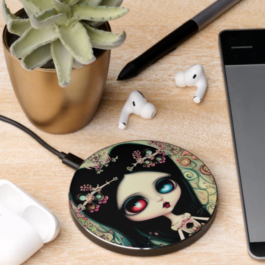 Charaya illustration wireless charger (Desk 2)