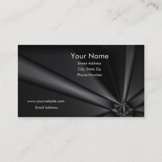 Charcoal Abstract Business Cards (Front)