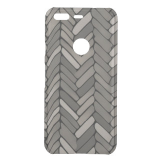 Charcoal and Gray Herringbone Elegant Geometric  Uncommon Google Pixel Case