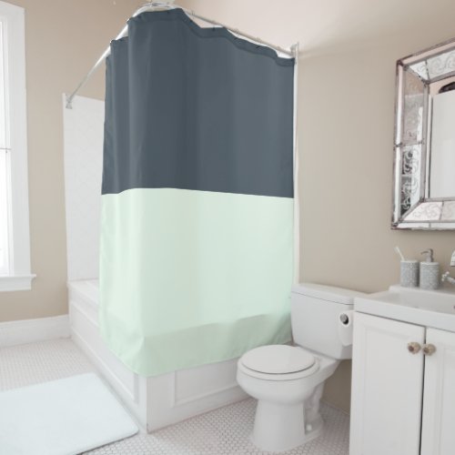 Charcoal and Honeydew Shower Curtain