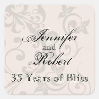 Charcoal and Ivory Filigree Envelope Seal