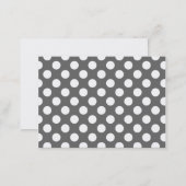 Charcoal and White Polka Dots Business Card (Front/Back)