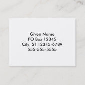 Charcoal and White Polka Dots Business Card (Back)