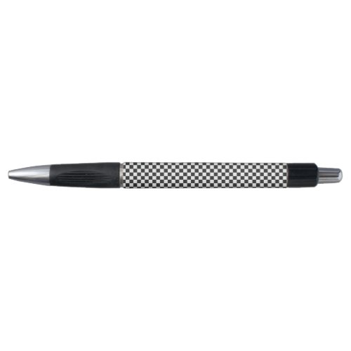 Charcoal Black and White Check Pen by MissCheck