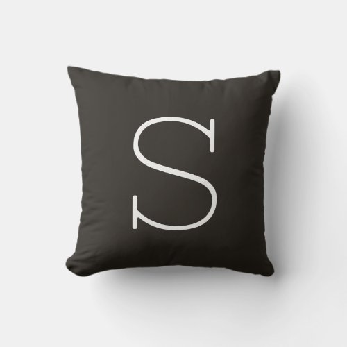 Charcoal Black Customize Front  Back For Gifts Throw Pillow