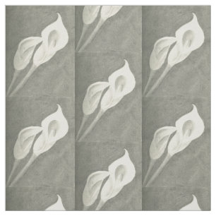 Charcoal Calla Lilies Fabric