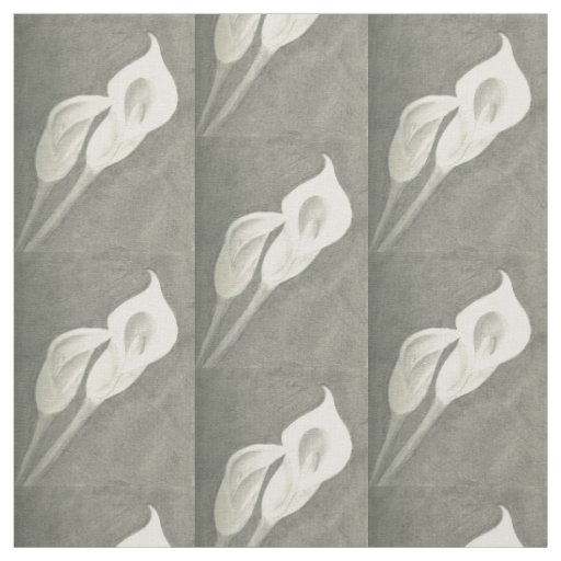 Charcoal Calla Lilies Fabric