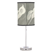 Charcoal Calla Lilies Table Lamp (Back)