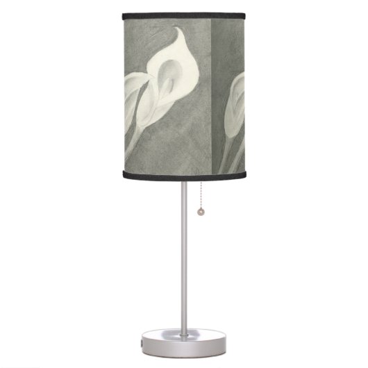 Charcoal Calla Lilies Table Lamp (Left)