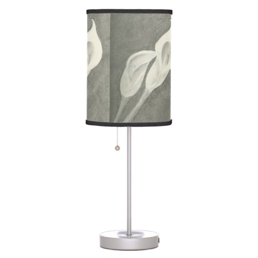 Charcoal Calla Lilies Table Lamp (Right)