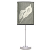 Charcoal Calla Lilies Table Lamp (Front)