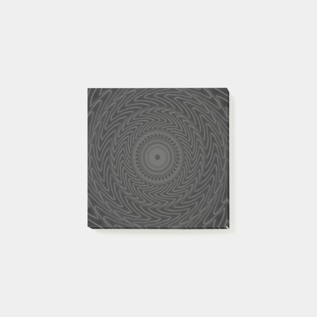Charcoal circles pattern post-it notes (Front)