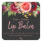 Charcoal Colorful Flowers Lip Balm Tube Labels