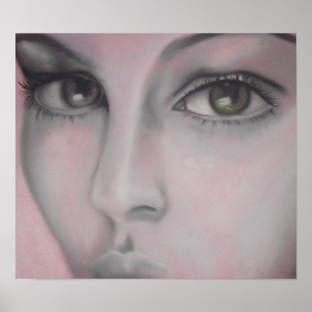 Charcoal cropped face poster (Front)