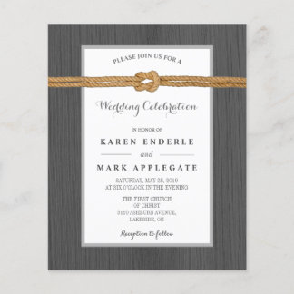 Charcoal Dockside & Rope Rustic Budget Wedding