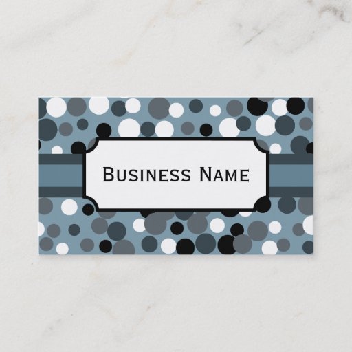 Customizable Charcoal Dots  Business Card