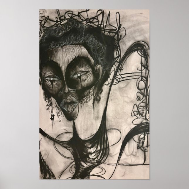 charcoal drawing poster (Front)