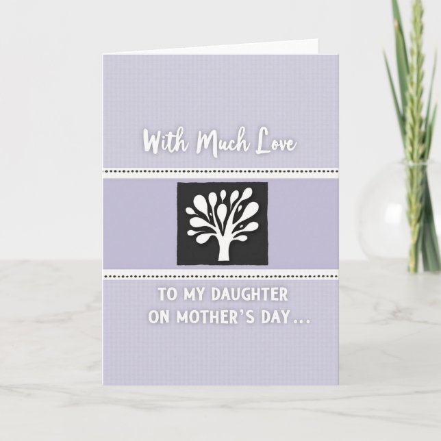 Charcoal Floral Mothers Day Card (Front)