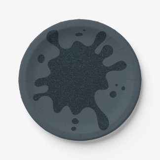 Charcoal Galaxy Burst Paper Plate – Customizable