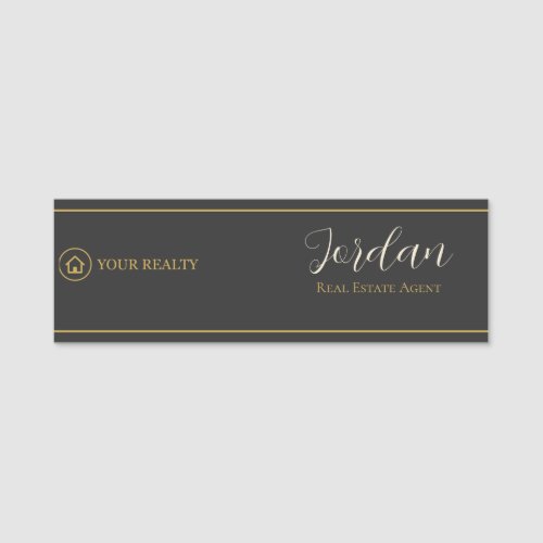 Real Estate Agent Logo Name Tag