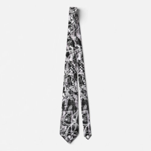 Charcoal Graffiti Neck Tie