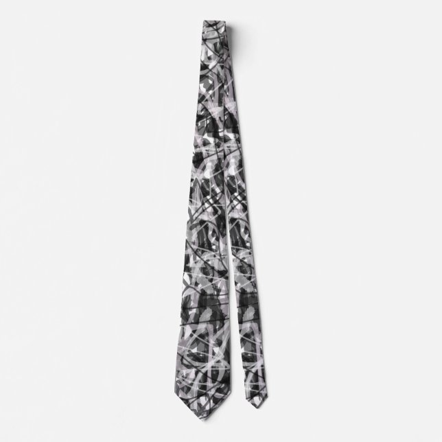 Charcoal Graffiti Neck Tie (Front)