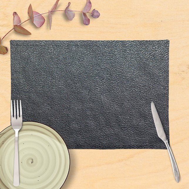 Charcoal Grain Faux Leather Placemat (Creator Uploaded)
