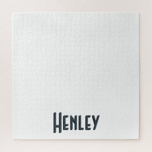 Charcoal Gray 3D Minimalist Modern Name Jigsaw Puzzle