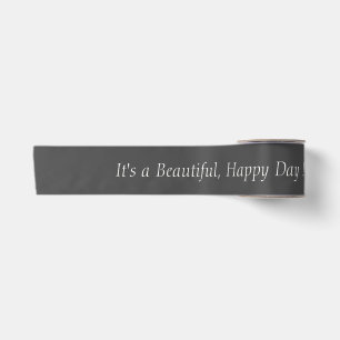 Charcoal Gray 434343 - Custom Message or Blank Satin Ribbon