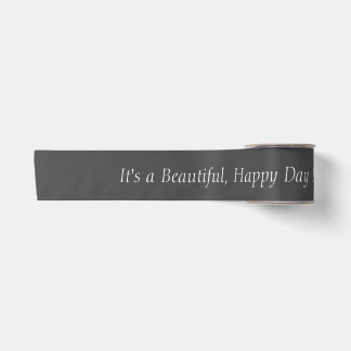 Charcoal Gray 434343 - Custom Message or Blank Satin Ribbon
