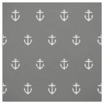Charcoal Gray Anchor Print - Custom Size Fabric