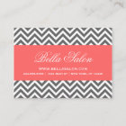 Charcoal Gray and Coral Modern Chevron Stripes