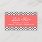 Charcoal Gray and Coral Modern Chevron Stripes