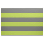 Charcoal Gray and Green Wide Stripes Large Scale Fabric