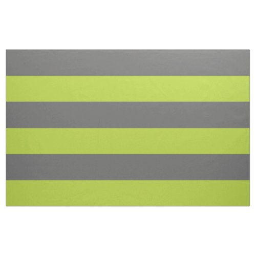 Charcoal Gray and Green Wide Stripes Large Scale Fabric