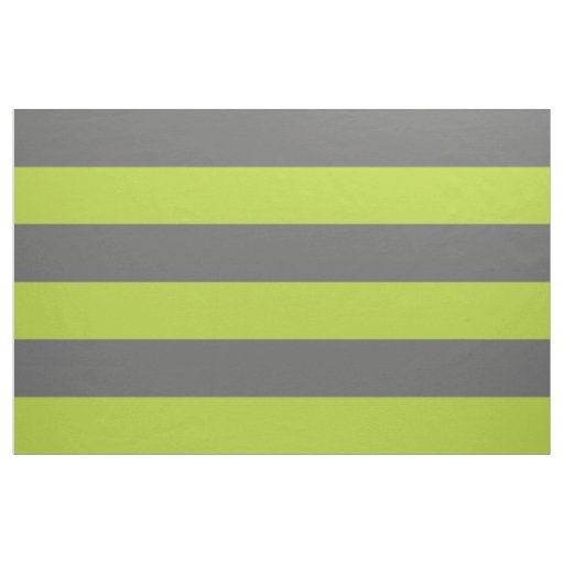Charcoal Gray and Green Wide Stripes Large Scale Fabric