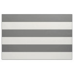 Charcoal Gray and Ivory Wide Stripes Large Scale Fabric
