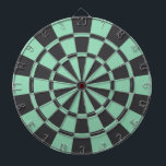 Charcoal Gray And Mint Dartboard With Darts<br><div class="desc">Charcoal Gray And Mint Dart Board</div>