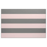 Charcoal Gray and Pink Wide Stripes Large Scale Fabric