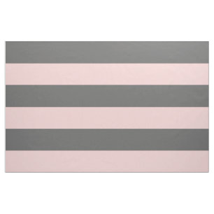 Charcoal Gray and Pink Wide Stripes Large Scale Fabric