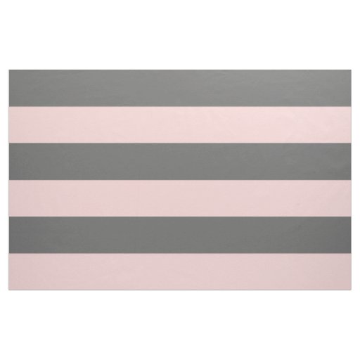 Charcoal Gray and Pink Wide Stripes Large Scale Fabric