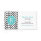 Charcoal Gray and Turquoise Chevron Monogram